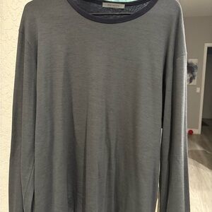 John Varvatos Charcoal Long Sleeve Tee